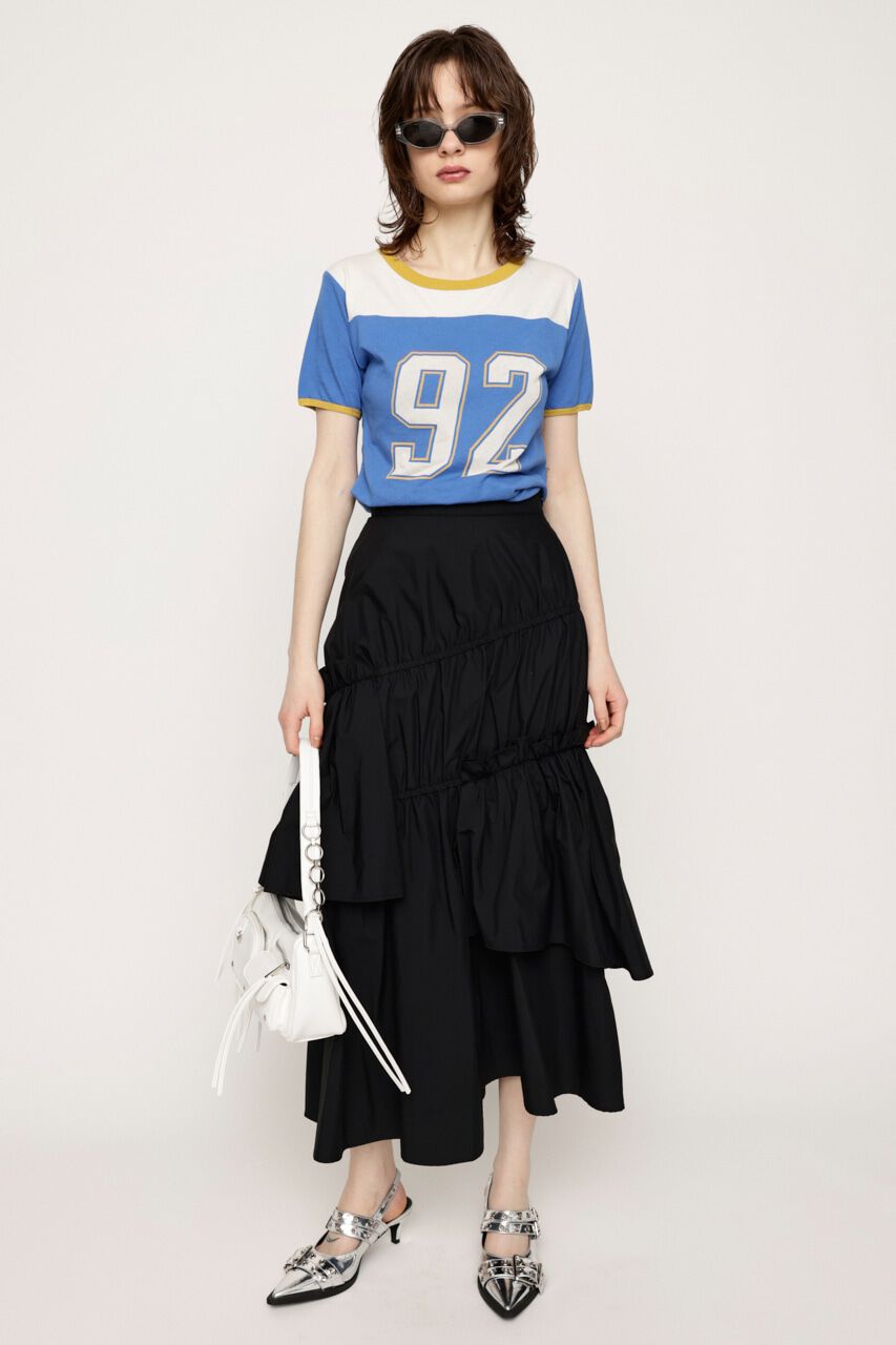 SLY「ASYMMETRY FRILL スカート」|スカート|BLK