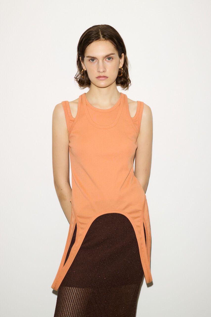 SLY「LAYERED HOLE TANK トップス」|タンクトップ|L/ORG1