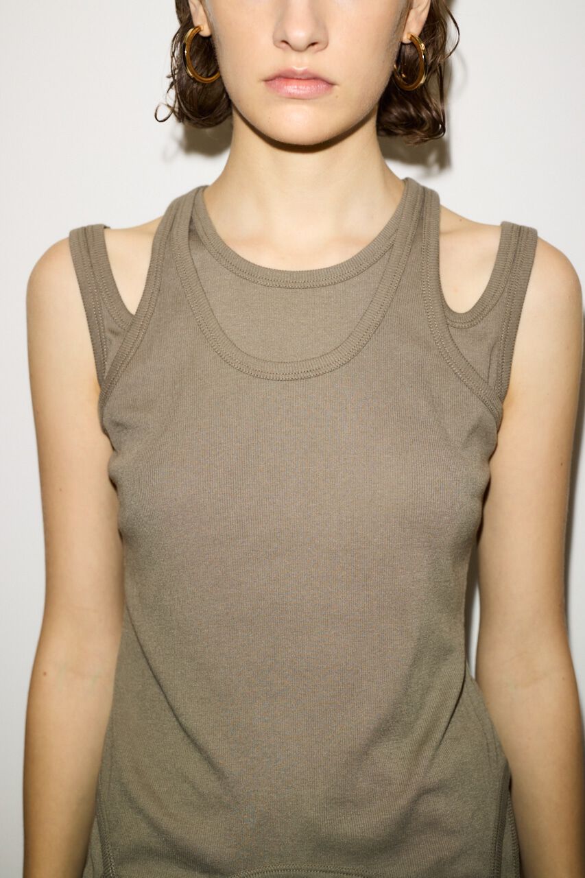 SLY「LAYERED HOLE TANK トップス」|タンクトップ|
