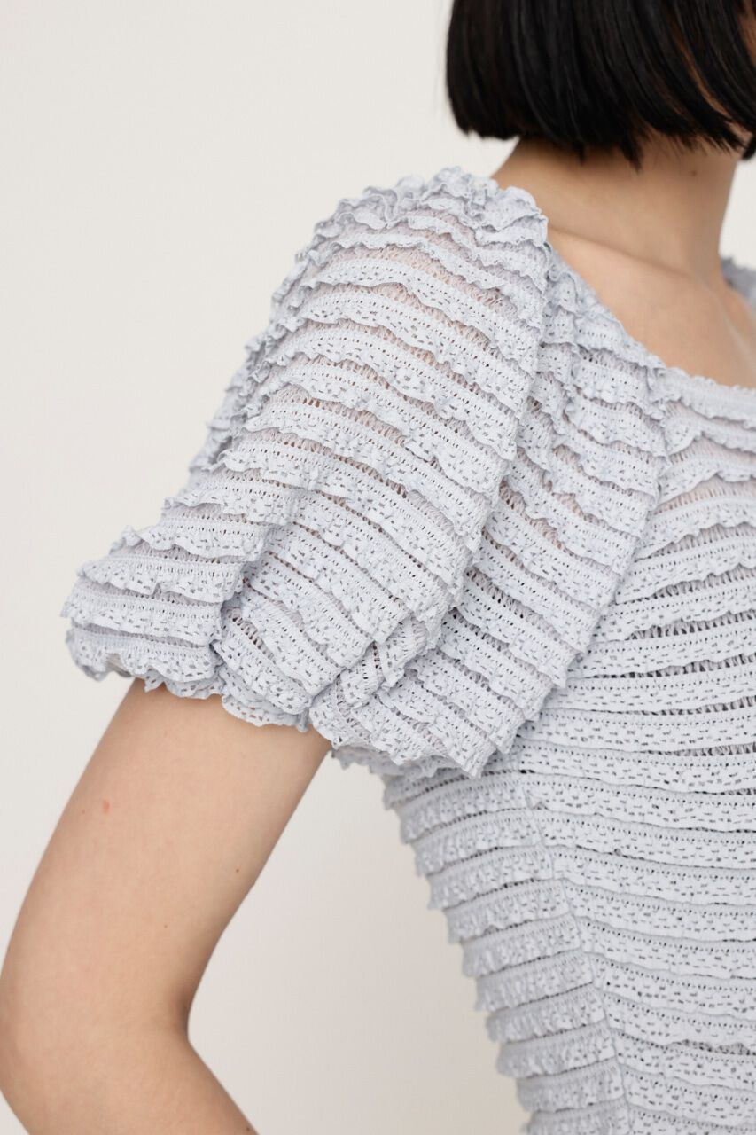 SLY「FRILL PUFF CUT トップス」|Tシャツ・カットソー|