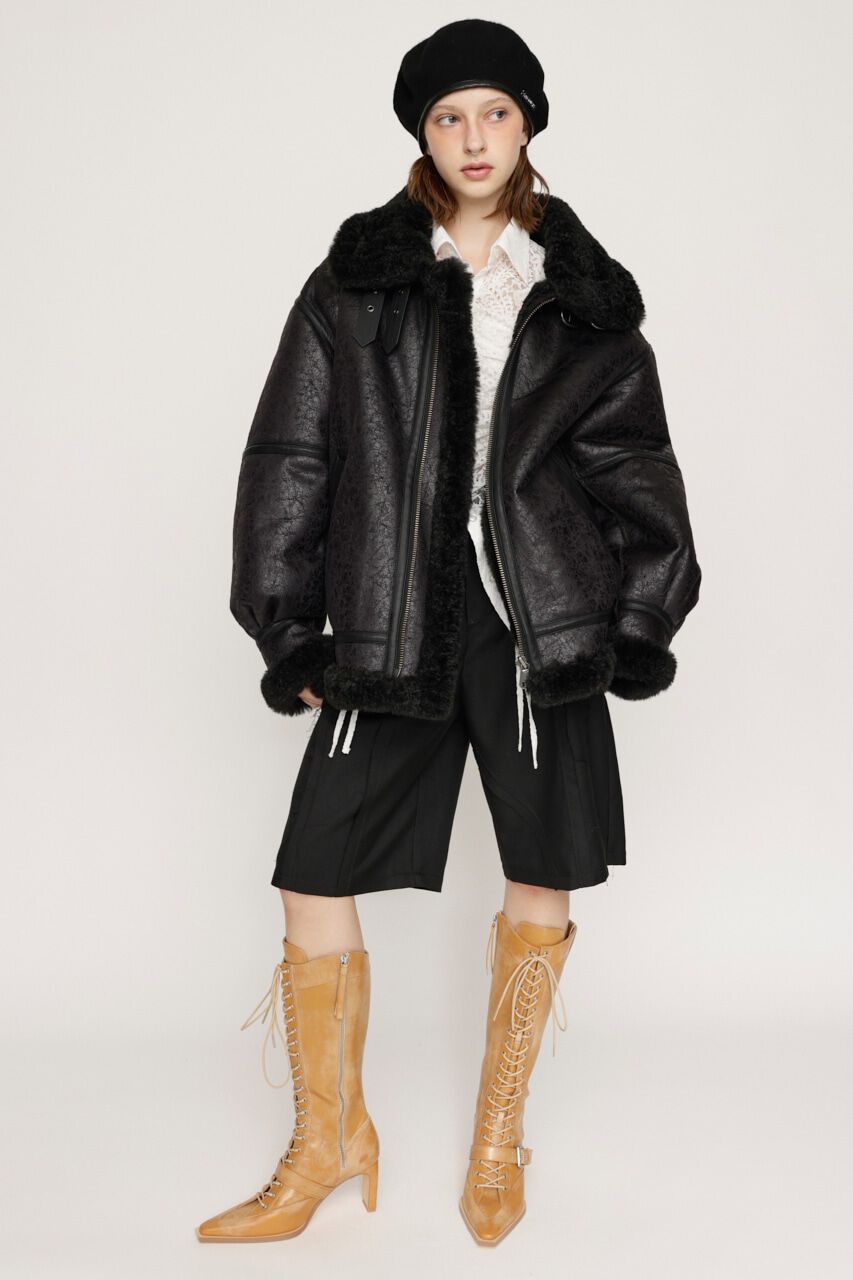 SLY「VINTAGE FAUX SHEARLING ジャケット」|ブルゾン・スタジャン|