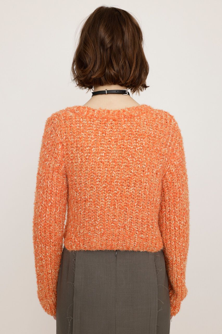 SLY「TAPE YARN SLANT NECK カーディガン」|ニット・セーター|