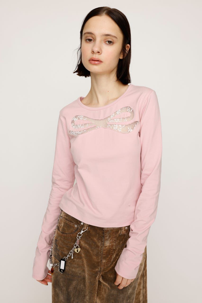 SLY「RIBBON LACE トップス」|Tシャツ・カットソー|
