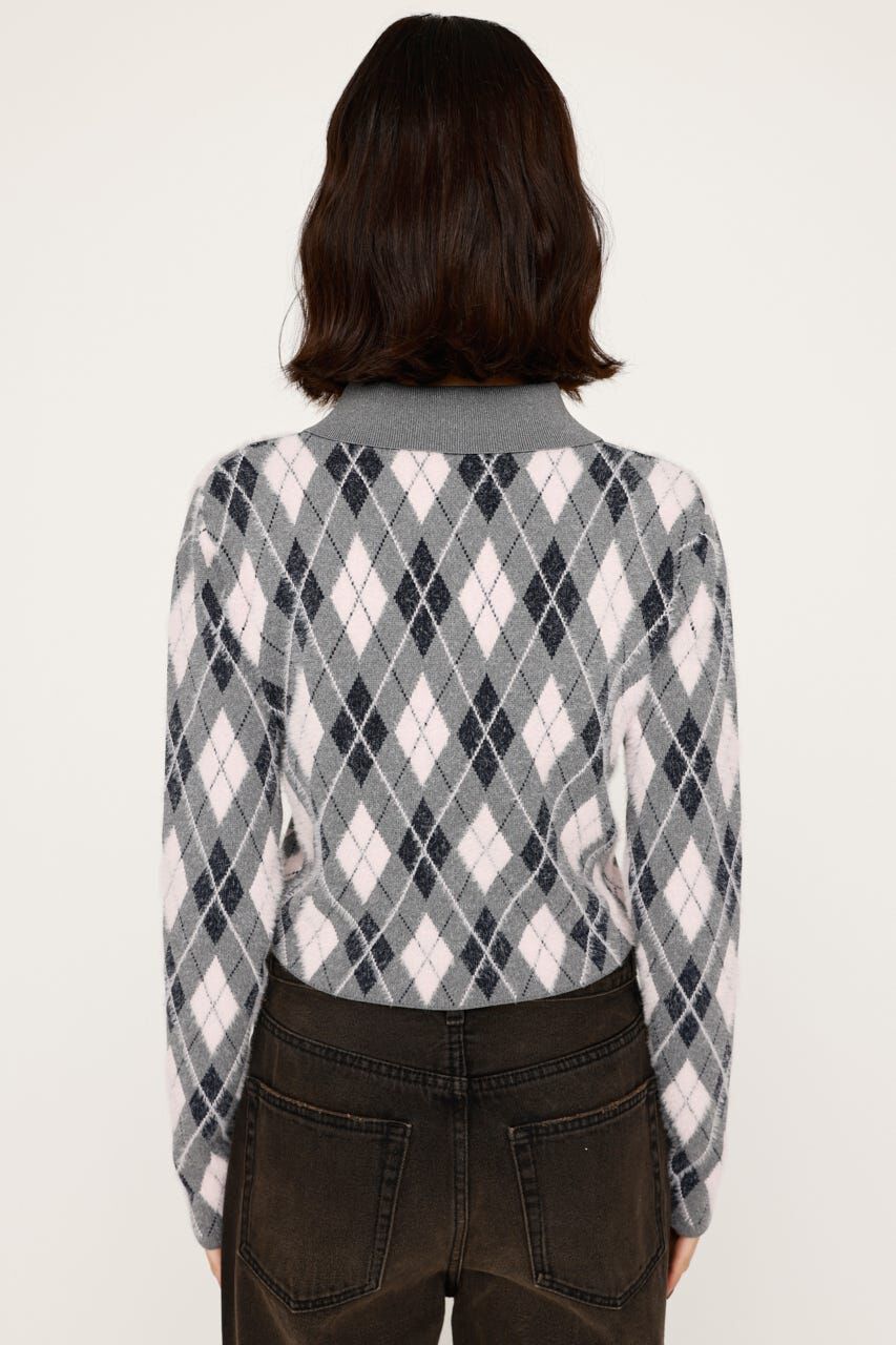 SLY「ARGYLE CHECK HG POLO シャツ」|ニット・セーター|