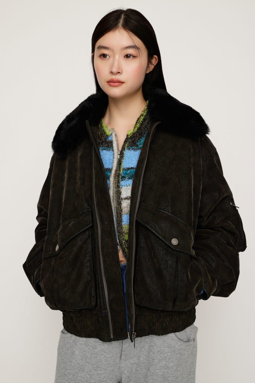 SLY「WASHED PUFFER ブルゾン」|ブルゾン・スタジャン|