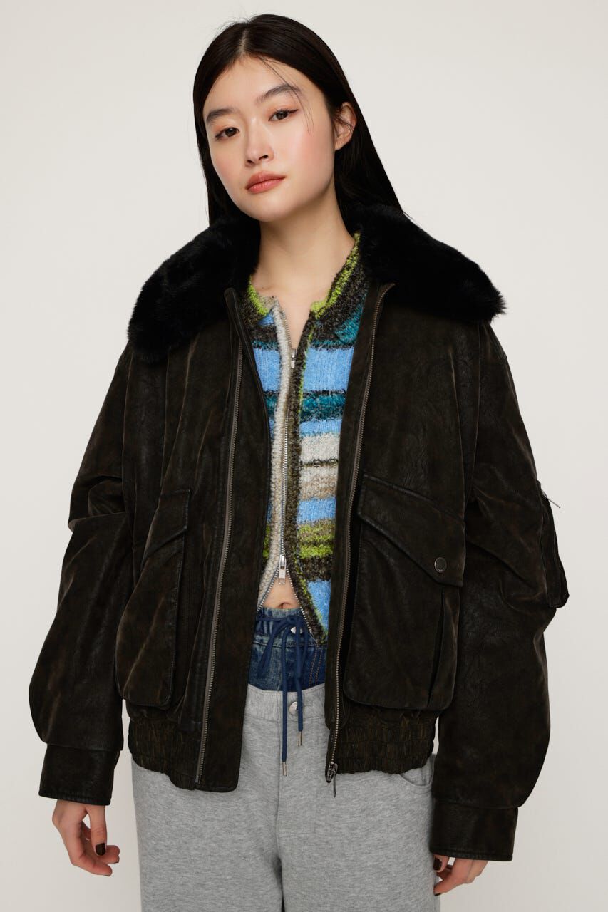 SLY「WASHED PUFFER ブルゾン」|ブルゾン・スタジャン|