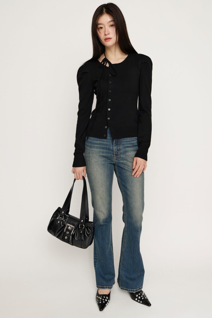 SLY「CURVE RIBBON HG PUFF トップス」|ニット・セーター|
