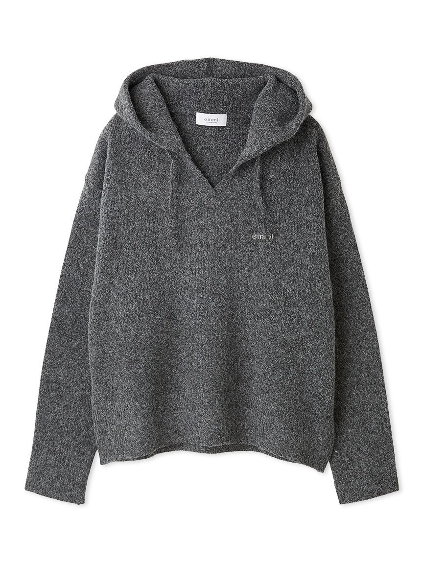 emmi atelier「ビックシルエットニットフーディー」|ニット・セーター|