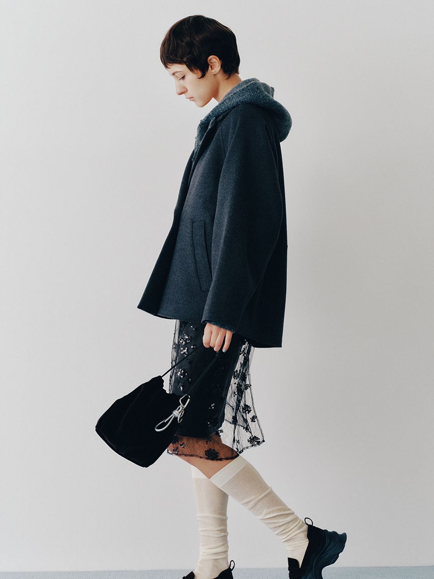 emmi atelier「ビックシルエットニットフーディー」|ニット・セーター|