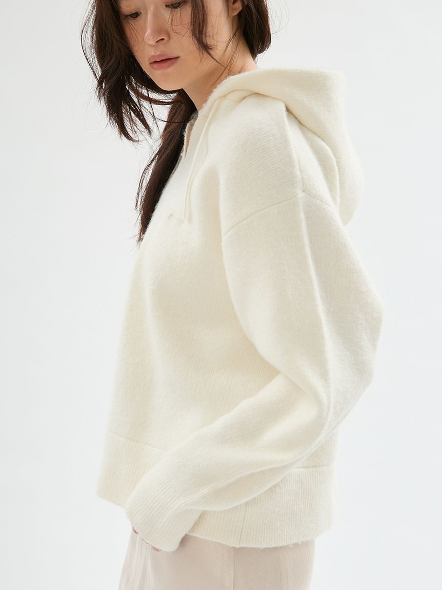 emmi atelier「ビックシルエットニットフーディー」|ニット・セーター|