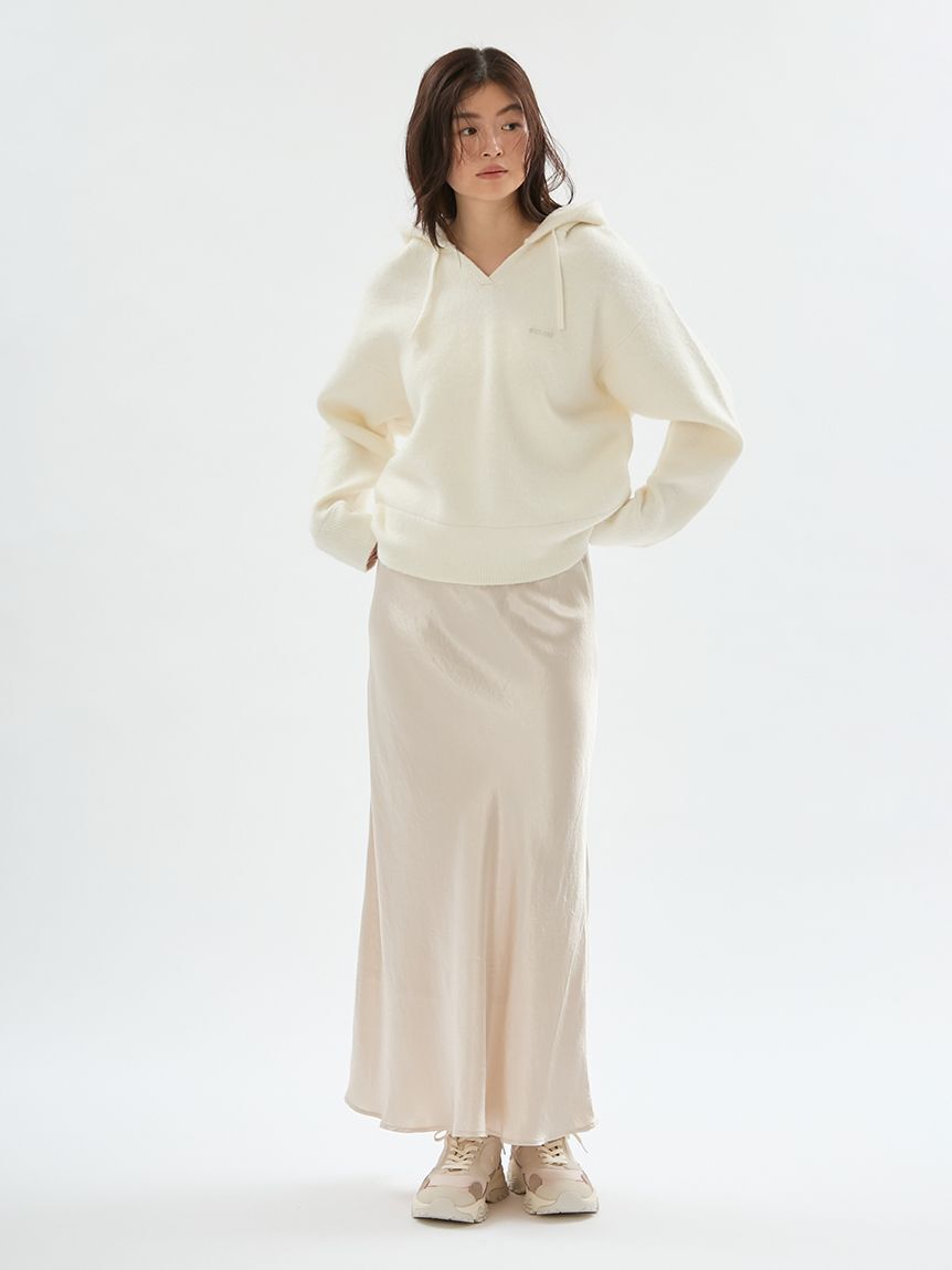 emmi atelier「ビックシルエットニットフーディー」|ニット・セーター|