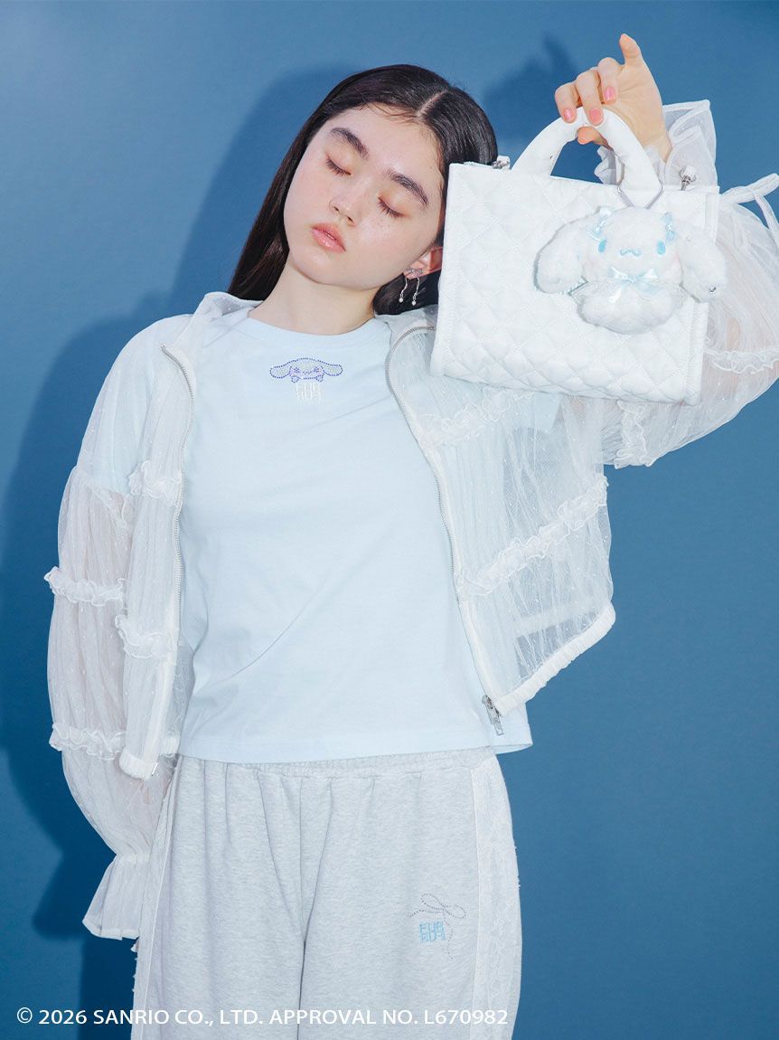 FURFUR「【シナモロール】ラインストーンTシャツ」|Tシャツ・カットソー|