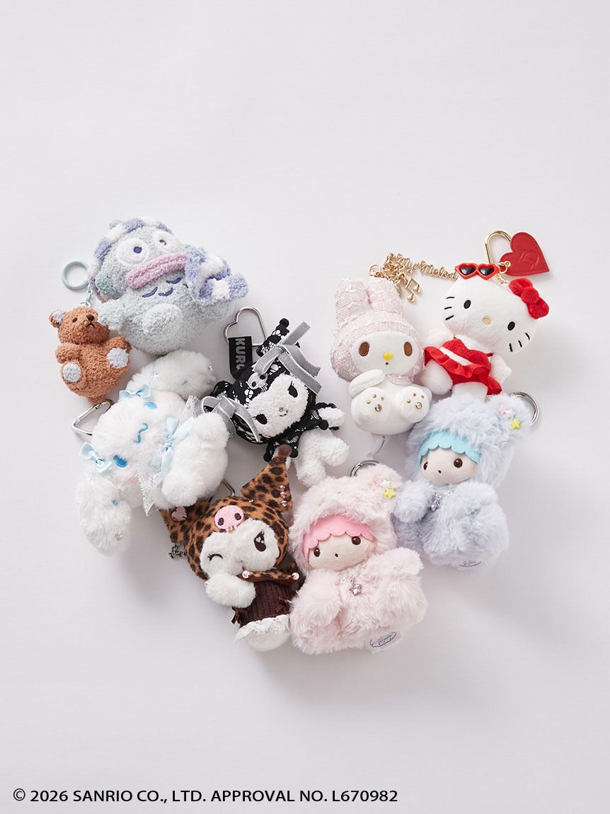 FURFUR「【シナモロール】ぬいぐるみチャーム付きキルティングトートバッグ」|トートバッグ|