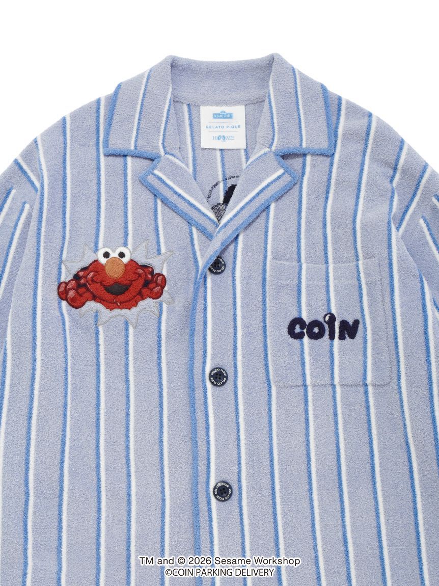 GELATO PIQUE HOMME「【SESAMESTREET&times;CPDHOOME meets GELATOPIQUE】エアリーモコストライプジャガードシャツ」|カーディガン|