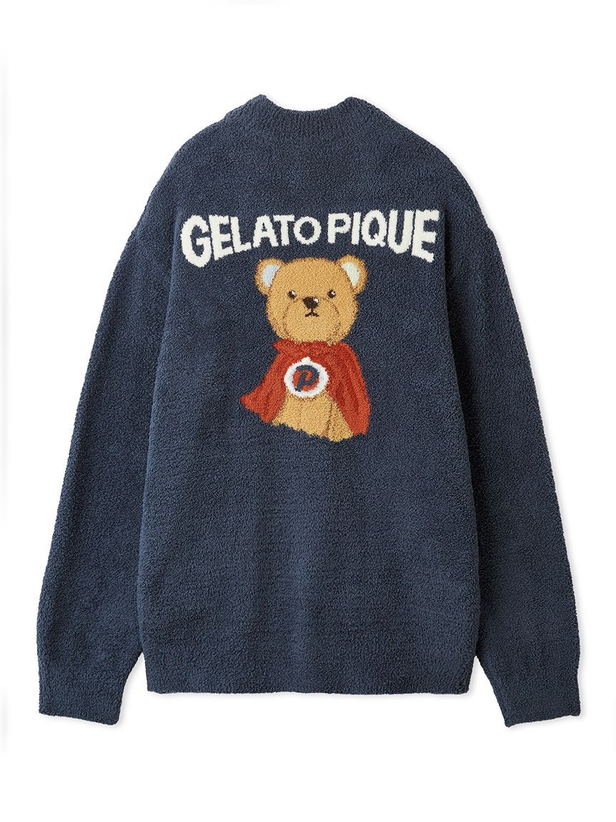 GELATO PIQUE HOMME「【HOMME】ベビモコヒーローベアジャガードカーディガン」|カーディガン|