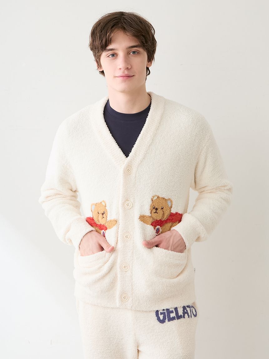 GELATO PIQUE HOMME「【HOMME】ベビモコヒーローベアジャガードカーディガン」|カーディガン|