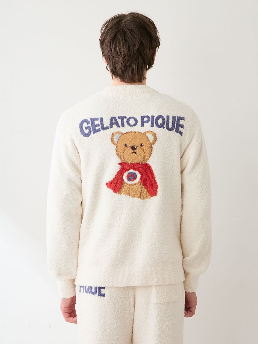 GELATO PIQUE HOMME「【HOMME】ベビモコヒーローベアジャガードカーディガン」|カーディガン|