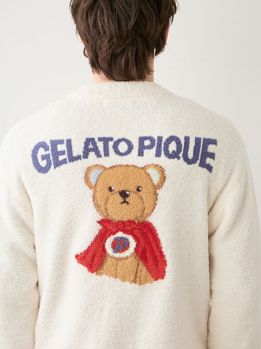 GELATO PIQUE HOMME「【HOMME】ベビモコヒーローベアジャガードカーディガン」|カーディガン|