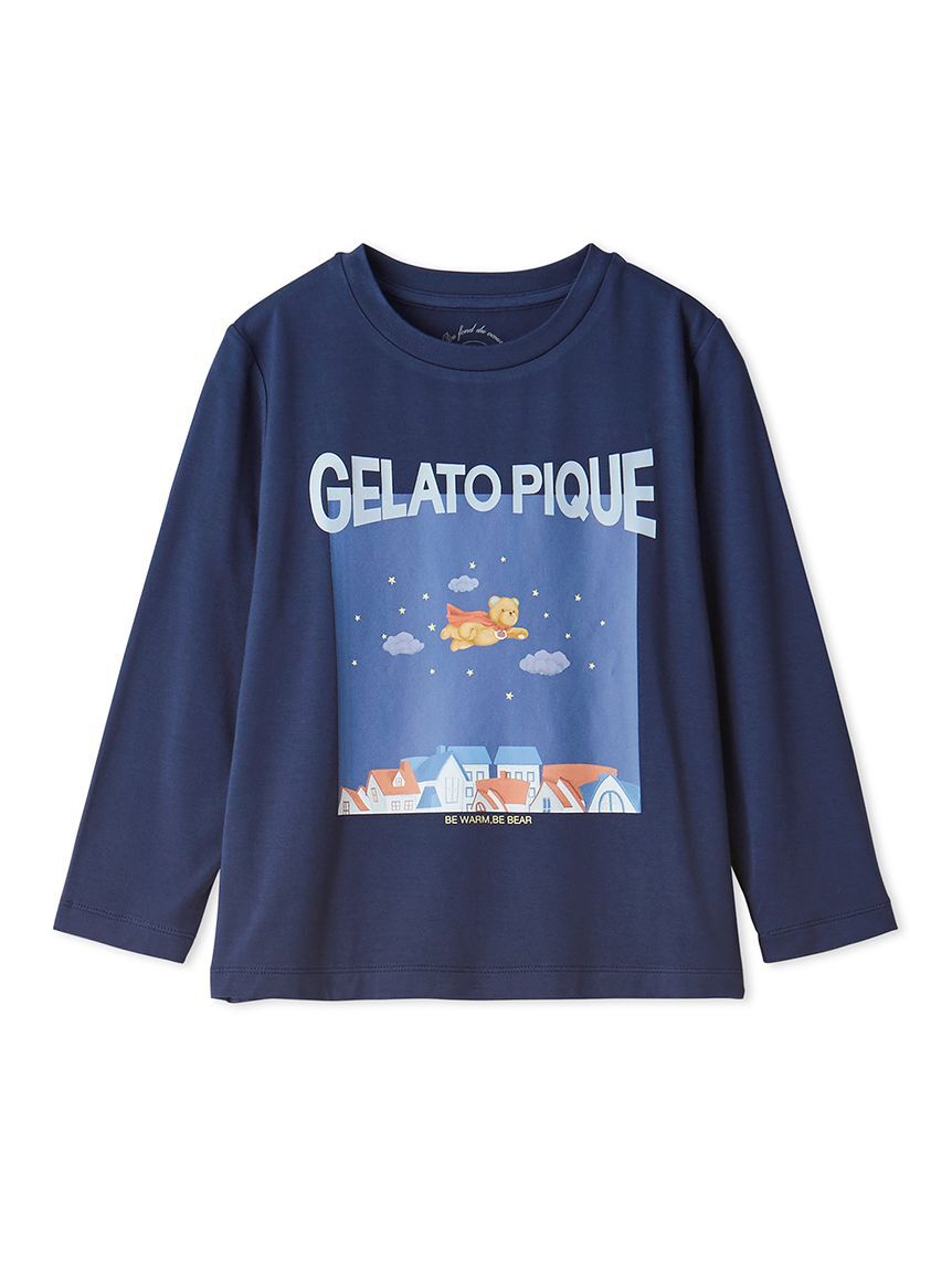 GELATO PIQUE KIDS & BABY「【KIDS】【抗菌防臭】ヒーローベアワンポイントロンT」|ルームウェア|