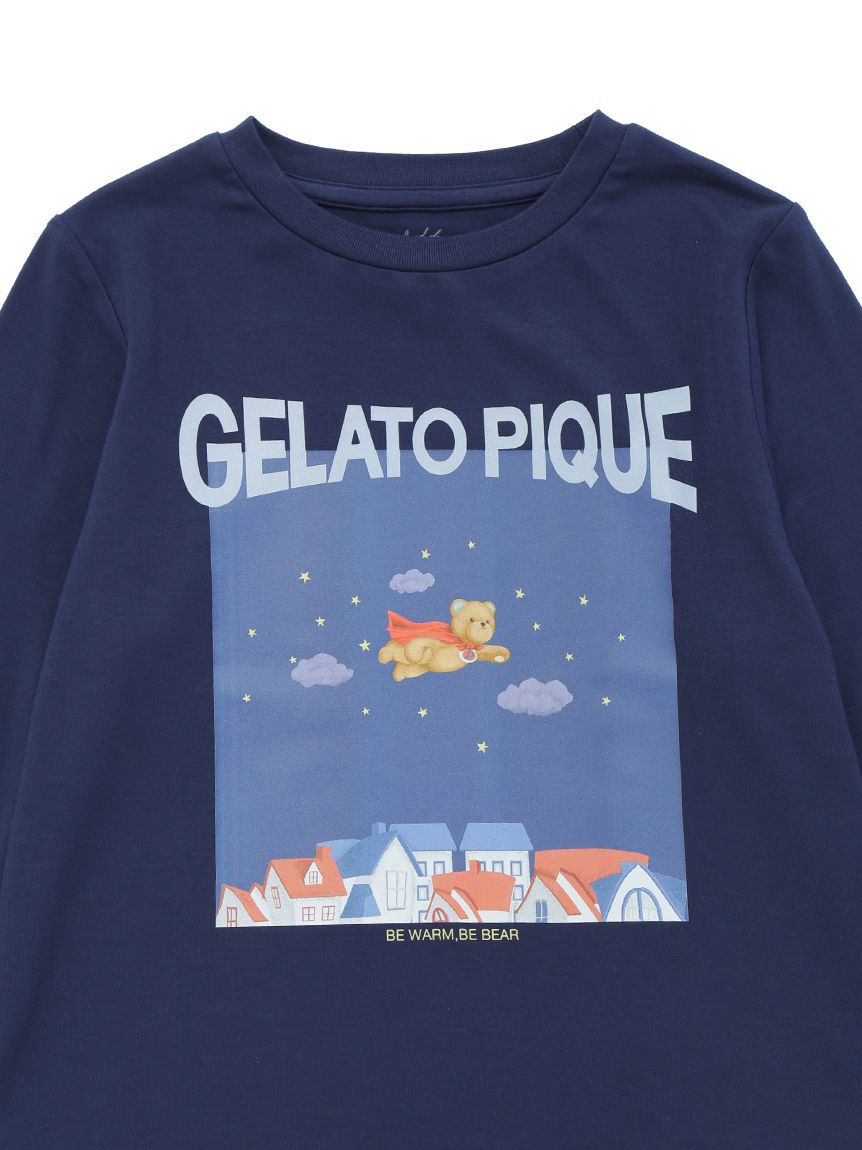 GELATO PIQUE KIDS & BABY「【KIDS】【抗菌防臭】ヒーローベアワンポイントロンT」|ルームウェア|