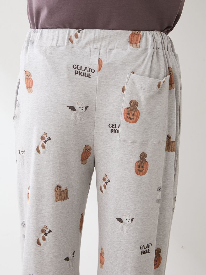 GELATO PIQUE HOMME「【HALLOWEEN】【HOMME】ナイトパレードDOGS柄ロングパンツ」|ルームウェア|