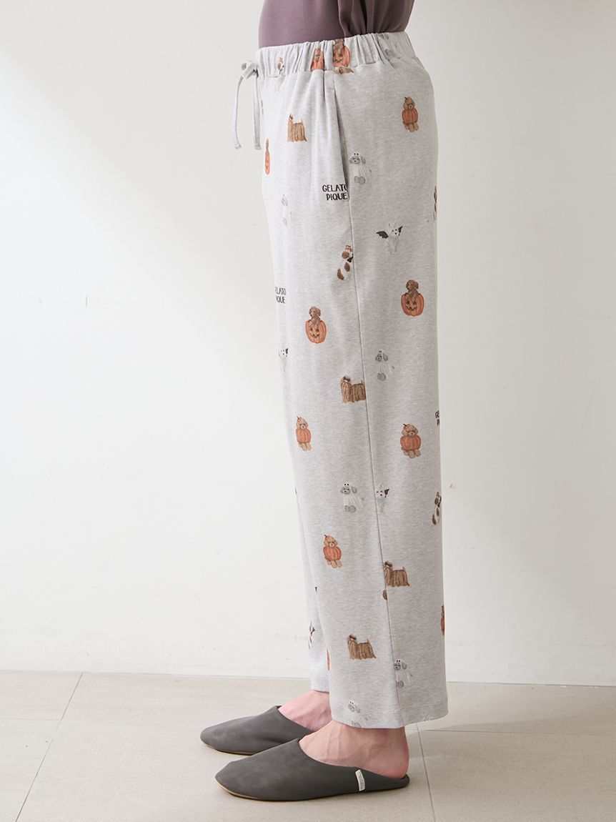 GELATO PIQUE HOMME「【HALLOWEEN】【HOMME】ナイトパレードDOGS柄ロングパンツ」|ルームウェア|