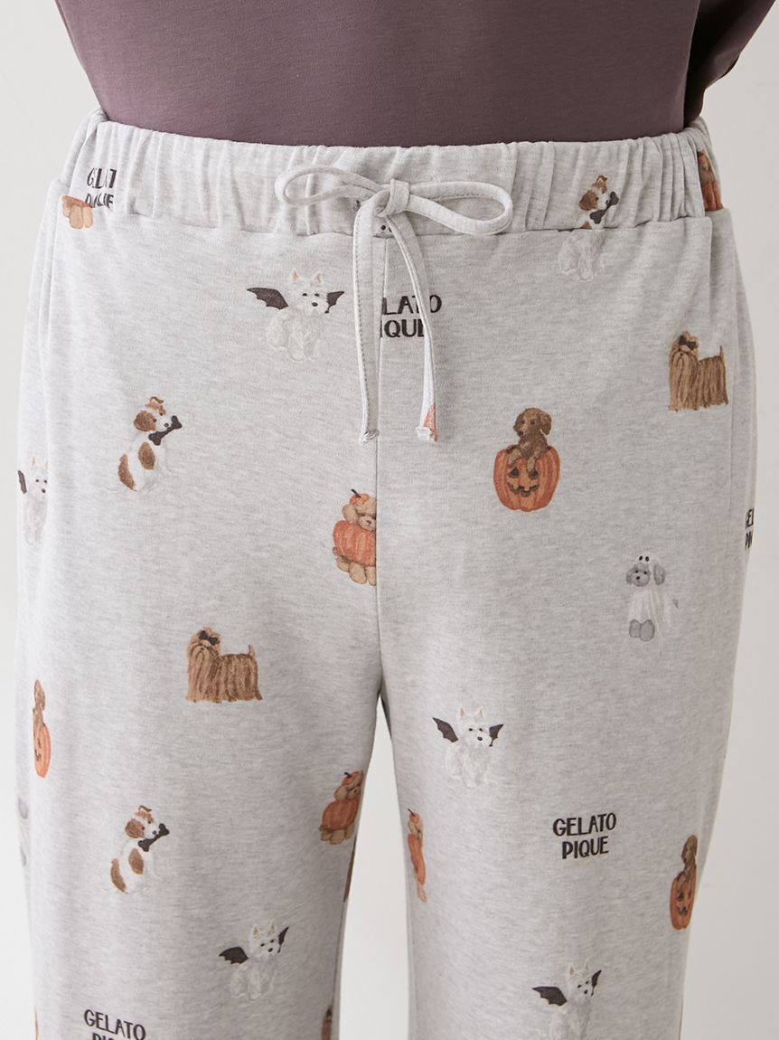 GELATO PIQUE HOMME「【HALLOWEEN】【HOMME】ナイトパレードDOGS柄ロングパンツ」|ルームウェア|