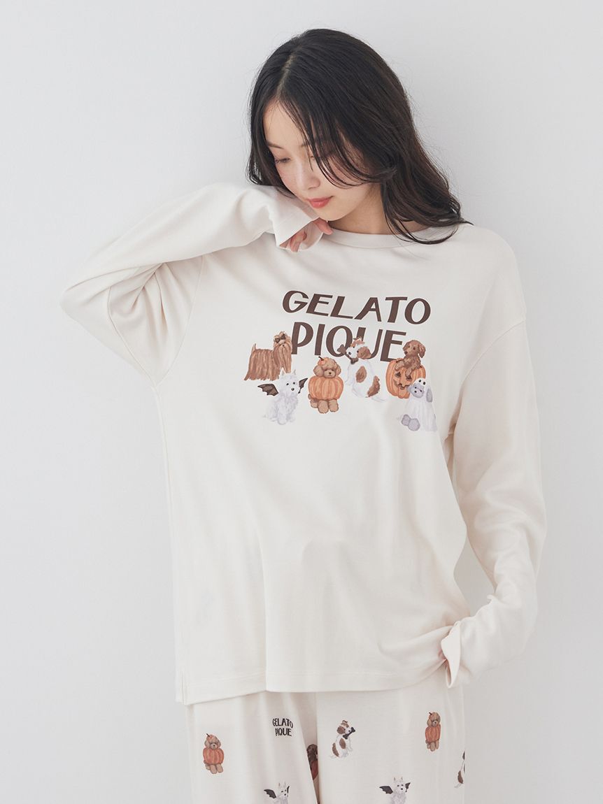gelato pique「【HALLOWEEN】ナイトパレードDOGS柄ロングパンツ」|ルームウェア|