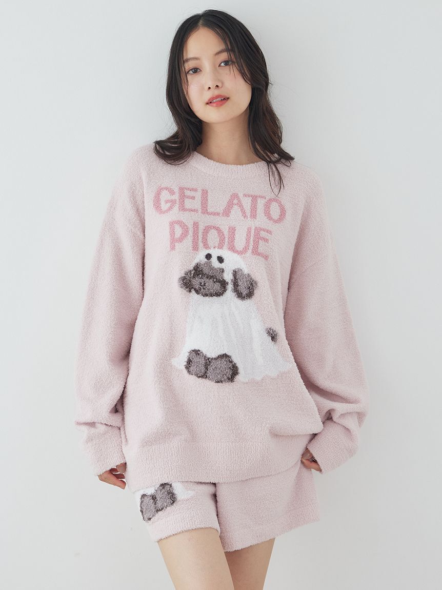 gelato pique「【HALLOWEEN】【ONLINE限定】ナイトパレードDOGSジャガードプルオーバー&ショートパンツセット」|ルームウェア|