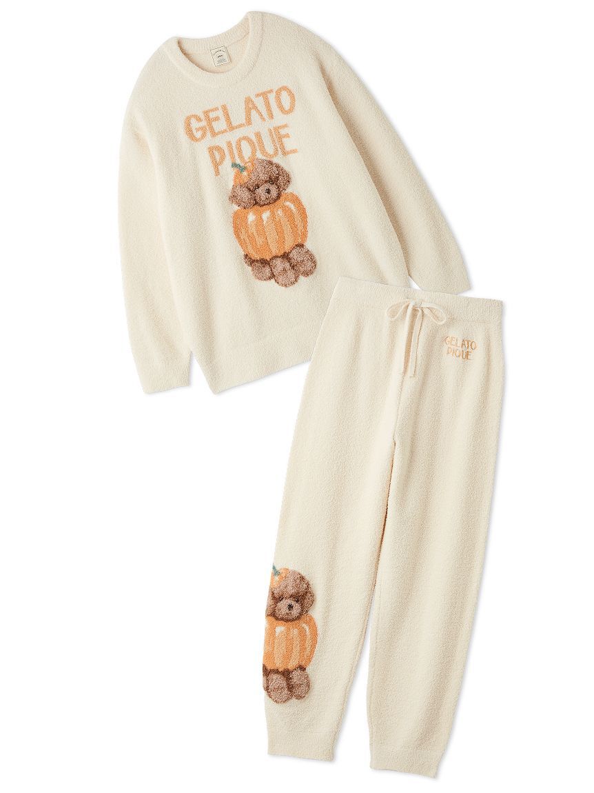 gelato pique「【HALLOWEEN】【ONLINE限定】ナイトパレードDOGSジャガードプルオーバー&ロングパンツセット」|ルームウェア|