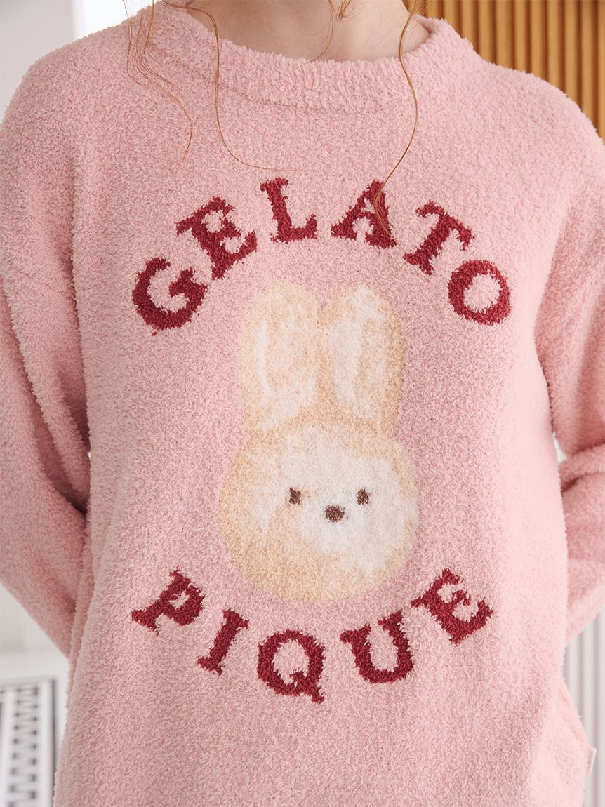 gelato pique「【ラッピング済み】ベビモコアニマルブレッドジャガードプルオーバー&総柄ロングパンツSET」|ルームウェア|