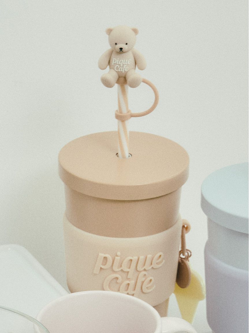 gelato pique cafe「【cafe】ベア ストローキャップ」|キャップ・キャスケット|BEG