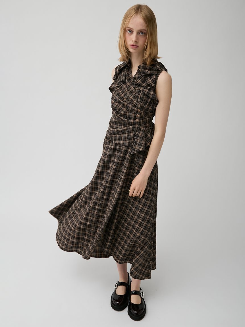 LILY BROWN「ラッフルフリルペプラムシャツワンピース」|ワンピース|BRW
