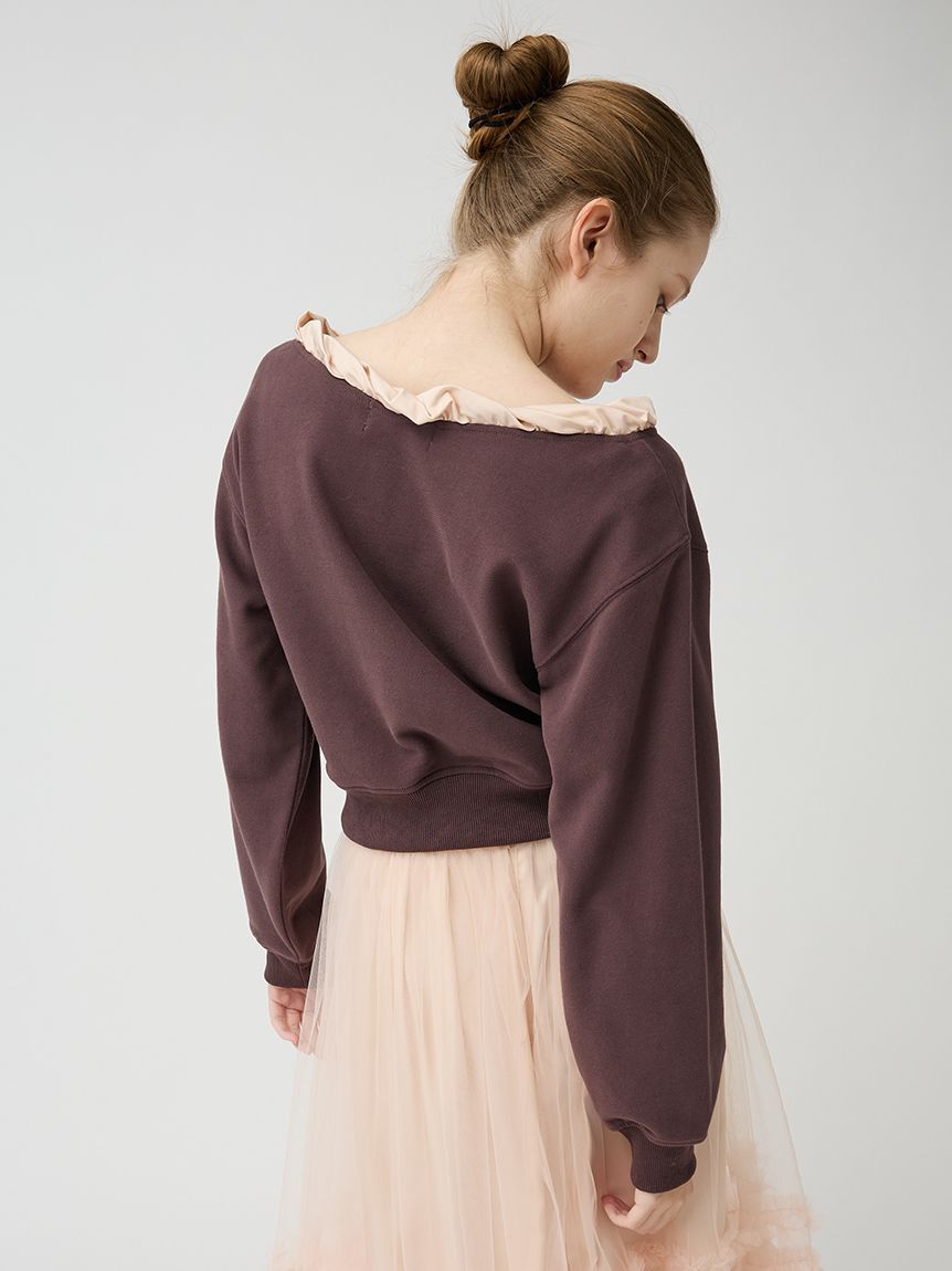 LILY BROWN「ツイストフリルスウェット」|スウェット・ジャージ|