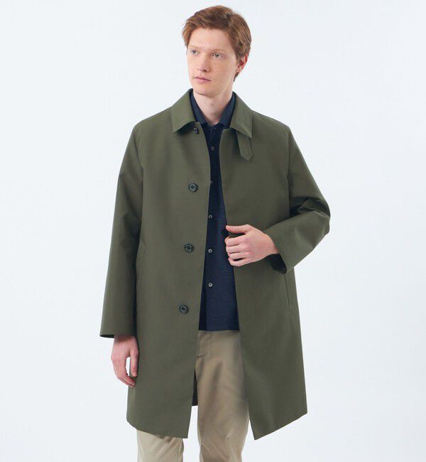 MACKINTOSH PHILOSOPHY「ポリエステル&times;コットン ボンディング WELLINGTON「ウェリントン」」|ステンカラーコート|グリーン3