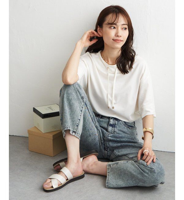 ikka「【雑誌 InRed 6月号掲載】コットンUSA鹿の子スピンドルプルオーバー」|Tシャツ・カットソー|