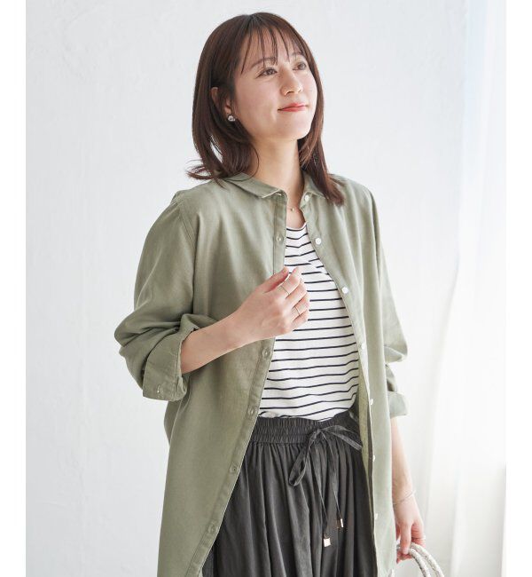 ikka「【雑誌 InRed 6月号掲載】【接触冷感／UVカット】コットンUSA裾ラウンドノースリプルオーバー」|タンクトップ|
