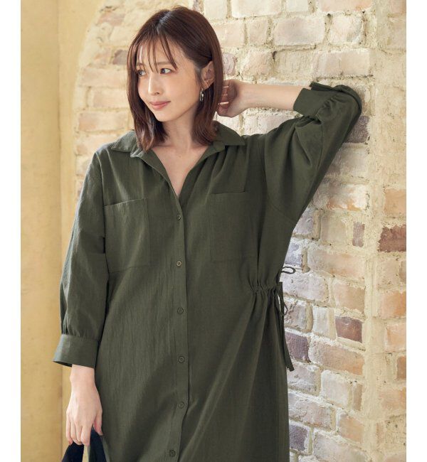 ikka「スキッパーシャツワンピース」|その他|