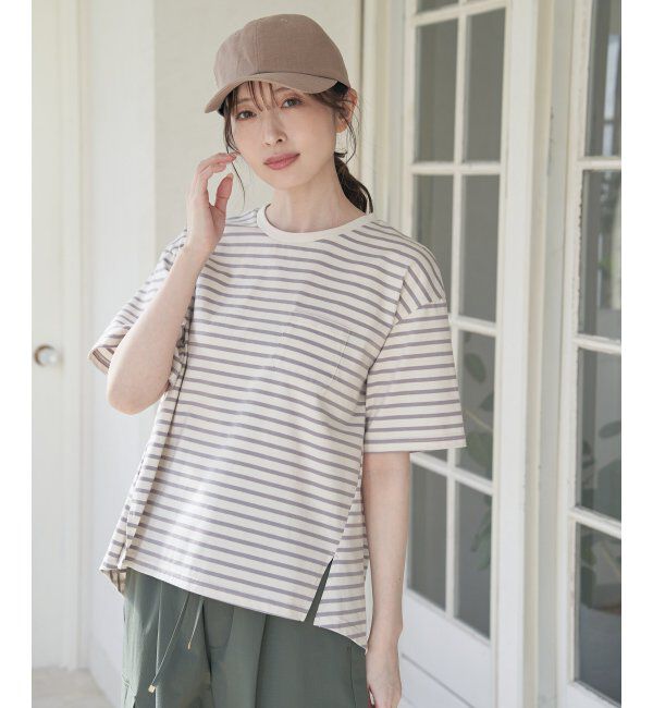 ikka「コットンUSA半袖ポケットTシャツ」|Tシャツ・カットソー|