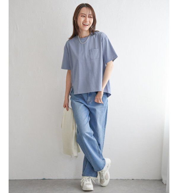 ikka「コットンUSA半袖ポケットTシャツ」|Tシャツ・カットソー|