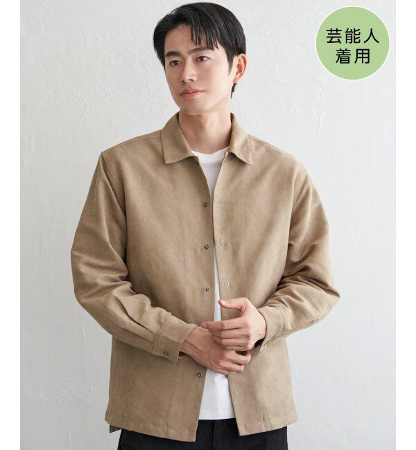 ikka「フェイクスウェードシャウター」|シャツ・ブラウス|ベージュ