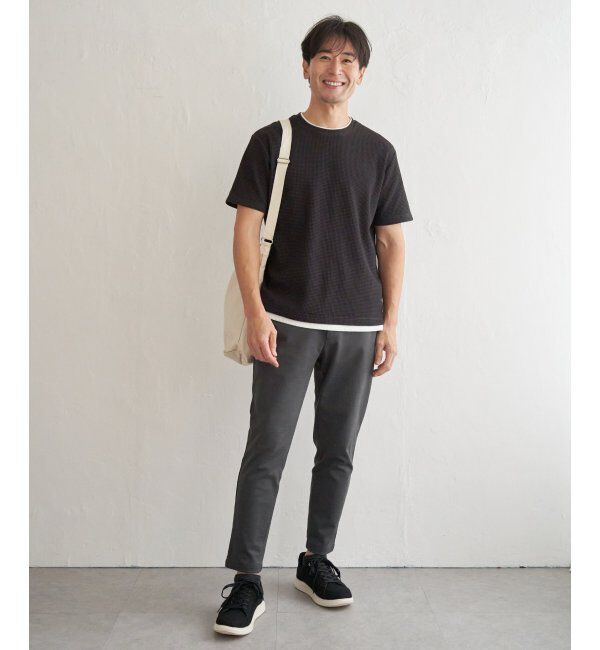ikka「ドライポンチテーパードパンツ」|その他|
