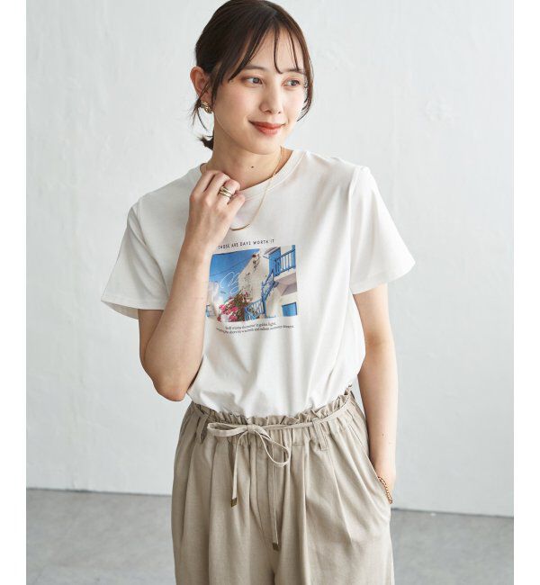 ikka「冷感ロゴフォトプリントTシャツ」|Tシャツ・カットソー|