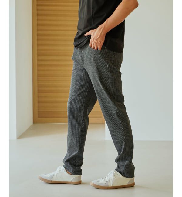 ikka「GOKU楽パンツ EASY STRETCH チェック5ポケット」|その他|チャコール
