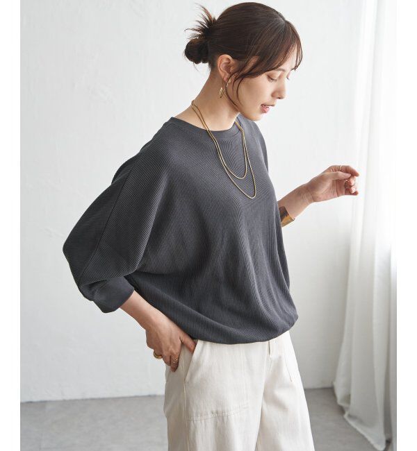 ikka「タックフライスドルマンプルオーバー」|その他|チャコール