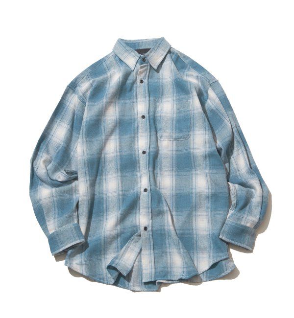 VENCE share style「ＴＣネルチェックシャツ」|シャツ・ブラウス|サックスブルー