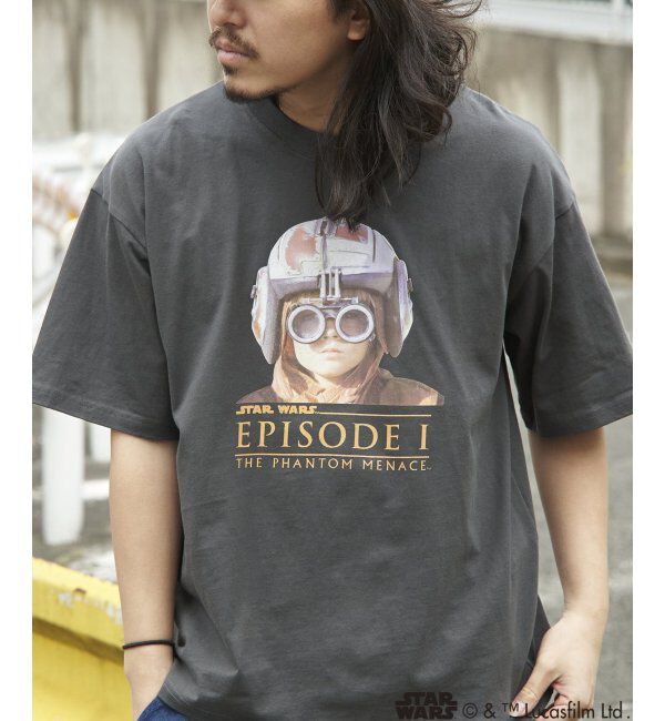VENCE share style「USED風 STAR WARS スターウォーズ プリントTシャツ」|Tシャツ・カットソー|ダークグレー