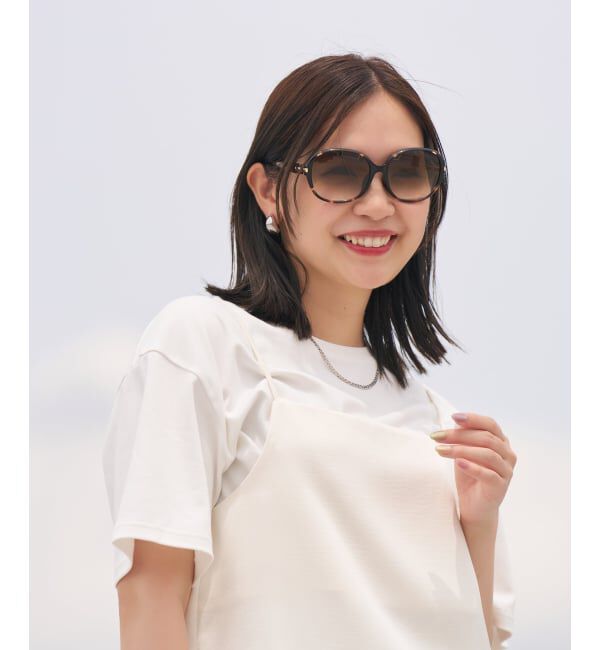  「TREND SUNGLASSES ウェリントン型 サングラス | 」|サングラス|茶系デミ