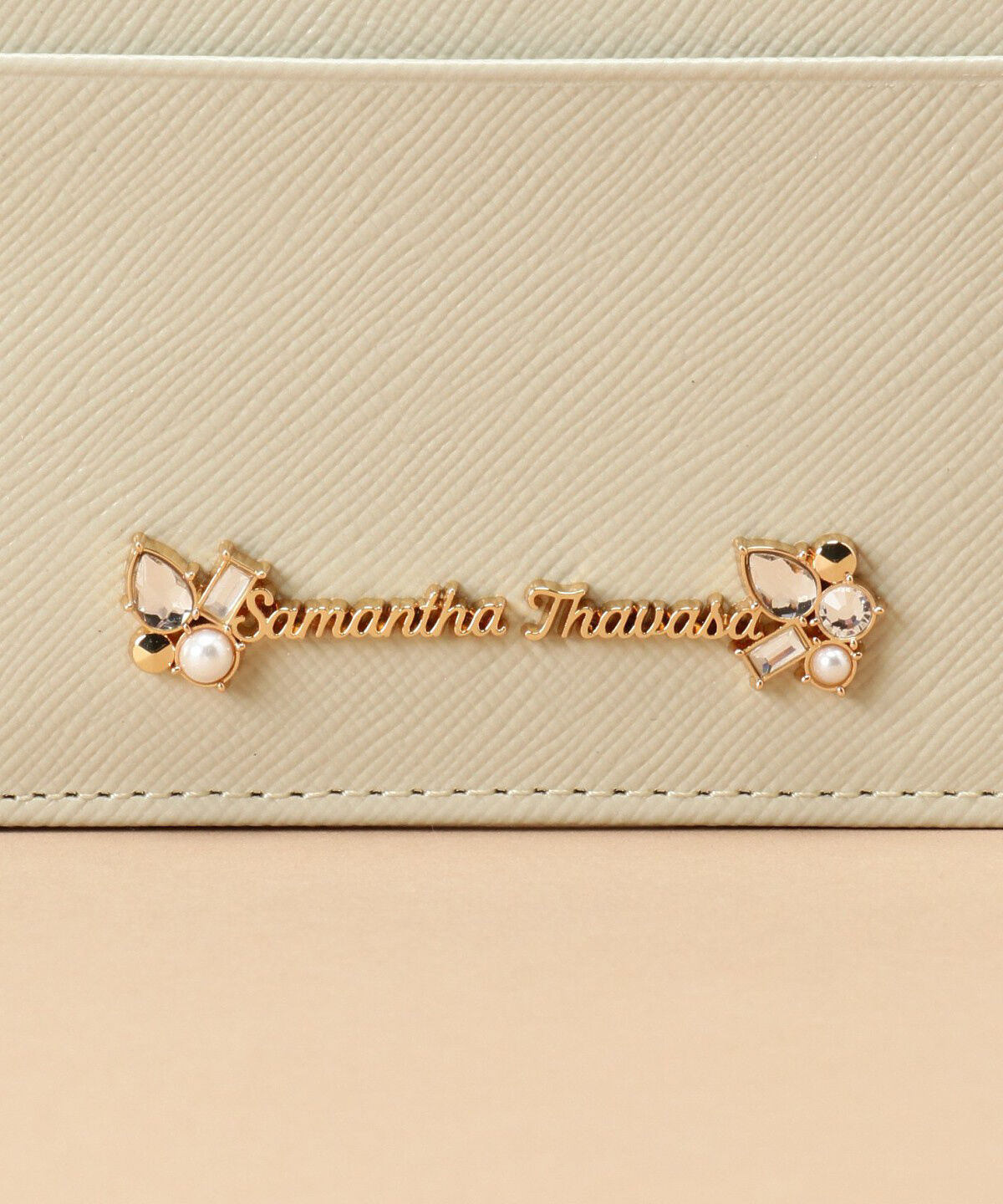 Samantha Thavasa「ラメレザービジュー パスケース」|定期入れ|