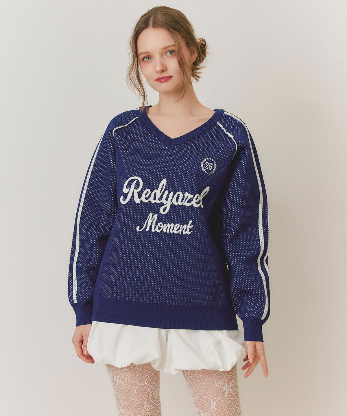 REDYAZEL「ロゴメッシュニット&times;バルーンショートパンツセットアップ」|ワンピース|